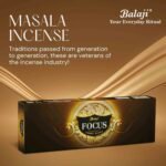 Balaji Focus Incense Sticks 50g - Image 2